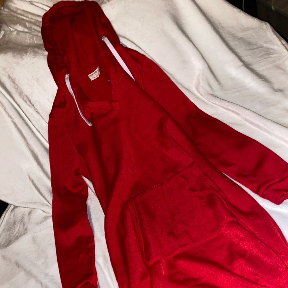 Red hoodie dress